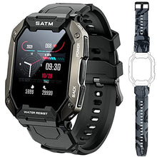 Load image into Gallery viewer, Slothcloud Smart Watches for Men,Fitness Activity Tracker Watch with Heart Rate Blood Oxygen Monitoring IP68 Waterproof 1.71 inch Full Touch Screen Smart Watch Compatible for iOS Android (Black)