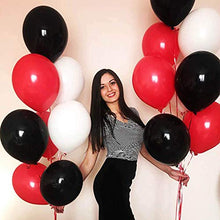 Load image into Gallery viewer, 125pcs Gold Black Red Confetti Balloon Arch Garland Kit - Gold White Black Red Confetti Balloons for Graduation New Year Party Wedding Birthday Baby Shower Decorations
