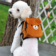 Load image into Gallery viewer, UEETEK Dog Backpack Saddlebag Adjustable Pet Harness Bag for Outdoor Travel Hiking Camping Training (Brown)