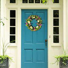 Load image into Gallery viewer, Yeenee Door Wreath, Artificial Flowers Wreath, Spring Summer All Seasons Floral Wreath, for Front Door Living Room Window Wall Garden Wedding Festival Decor(40cm)