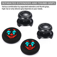 Load image into Gallery viewer, Playrealm FPS Thumbstick Extender & Texture Rubber Silicone Grip Cover 2 Sets for PS5 Dualsenese & PS4 Controller (Joker Black)