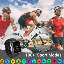 Load image into Gallery viewer, HOAIYO Smart Watch, 1.8" Full Touch Fitness Tracker with Blood Oxygen, Heart Rate Monitor, 5ATM Waterproof Outdoor Sports Smartwatch for Men Women for Android iOS Phones (1.8", Black)