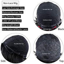 Load image into Gallery viewer, Afro Kinky Curly Human Hair Wigs for Black Women Plucked Full Machine Made Brazilian Remy Hair No Lace Front Wig with Bangs (Black)