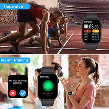 Load image into Gallery viewer, RIVERSONG Smart Watch for Men Women with 1.69" Full Touch Screen, IP68 Waterproof Sports Watch Heart Rate Sleep Monitor Fitness Tracker Compatible with iPhone IOS Android Phones, Motive 3 Black