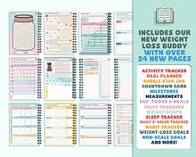 Load image into Gallery viewer, Slimming World Compatible Food Diet Diary Log Journal Weight Loss Wellness 7 Week Duration with Stickers 2022