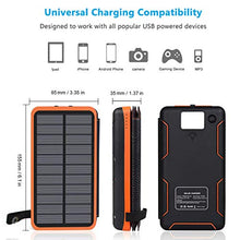 Load image into Gallery viewer, A ADDTOP Solar Charger Power Bank - 25000mAh Fast Charging Portable Charger with 4 Solar Panels Solar Cell Phone Charger External Battery Pack for Phone Tablet