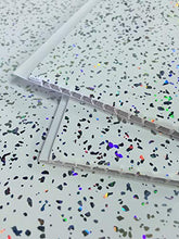 Load image into Gallery viewer, 8 White Sparkle Diamond Effect PVC Bathroom Cladding Shower Wall Panels