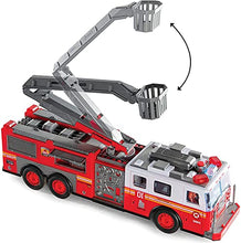 Load image into Gallery viewer, Prextex RC Remote Control Fire Truck Toy for Kids with Remote Control, Lights, and Siren Sounds Large 14-Inch/35 cm Fire Truck Best Gifts Toys for Boys