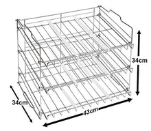 Load image into Gallery viewer, Amtido 3 Tier Stackable Can Rack Holder - Kitchen Organiser for Canned Goods - Chrome Finish