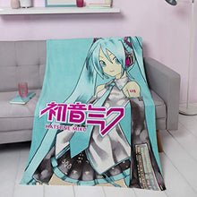 Load image into Gallery viewer, Coco Moon Hatsune Miku Bed Fleece Blanket Throw Bedding Ideal Anime Enthusiastic Bedroom Accessories Gifts Present