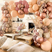 Load image into Gallery viewer, AFKAR Balloon Arch Kit, 171 Pieces Balloon Arch, Retro Apricot Garland Kit with Balloon Pump, Tying, Dot Glue Tape, Balloon Chain and Wall Hook, Balloons for Parties, Weddings, Birthdays, Anniversary