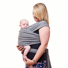 Load image into Gallery viewer, Baby Sling Wrap Premium Baby Carrier Newborn to Toddler - Original Stretchy Baby Wrap Carrier | One Size Fits All | Cozy & Soothing for Babies | Neutral Grey by Funki Flamingo
