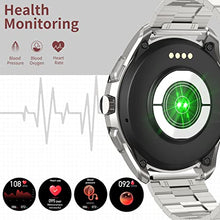 Load image into Gallery viewer, Smart Watch for Men,Bluetooth Watch Make or Answer Calls with Microphone Speaker,Fitness Tracker Watch with Heart Rate Sleep Monitor 20 Sports Modes,IP67 Waterproof for Android iOS(silver+gray)