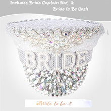 Load image into Gallery viewer, NUOMO Hen Party Accessories with bride military hat UK sash, Bride Captain hat,Hen do Accessories, Hen Parties, Bride to be Gifts, Wedding Gifts, Hen Party Games, Hen do, Team Bride, Bachelorette