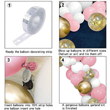 Load image into Gallery viewer, SKYIOL Balloons Arch Pink Gold White 100 Pcs Helium Latex Balloons Decoration Set with 5m Balloon Garland Sticker for Women Girls Birthday Wedding Baby Shower Baptism Anniversary Party