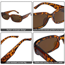 Load image into Gallery viewer, URATOT 12 Pack Small Rectangle Sunglasses Women Retro Glasses Vintage Square Eyewear Wide Frame Sunglasses with Storage Bag