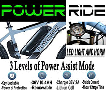 Load image into Gallery viewer, Power-Ride EAGLE Electric Bike Powerful 250W Motor, Speed 25KM/H, 19" Aluminum Frame, Rechargeable & Removable 10.4AH Battery with Security Key Lock, 27.5" Wheel - 7 Speed TXZ500 Shimano Gear System