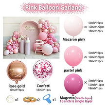 Load image into Gallery viewer, Pink Balloon Arch Garland Kit, Pink Balloons Arch Kit Decoration Party Balloon Arch With Macaron Latex Balloon (23pcs Double-Stuffed Balloons) For Girl Women Baby Shower Wedding Birthday recycled