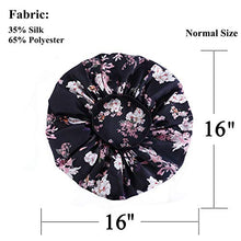 Load image into Gallery viewer, Shower Cap Satin Bonnet Silk Sleep Headscarf For Sleeping Hair Hat Chemo Headwear Black Net Womens Curly Girl Wrap Night Ladies Scarf Beanie Afro Hijab African Head Deep Conditioning Medical Treatment