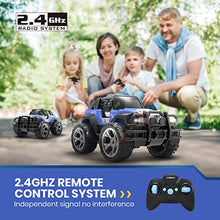 Load image into Gallery viewer, DEERC Remote Control Car RC Racing Cars,1:18 Scale 80 Min Play 2.4Ghz LED Light Auto Mode Off Road RC Trucks with Storage Case,All Terrain SUV Jeep Cars Toys Gifts for Boys Kids Girls Teens,Blue