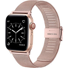 Load image into Gallery viewer, Wepro Straps Compatible with Apple Watch Strap 41mm 40mm 38mm for Women/Men, Classic Mesh Business Metal Replacment Strap for Apple Watch SE/iWatch Series 7 6 5 4 3 2 1, 41mm 40mm 38mm/Rose Pink-N