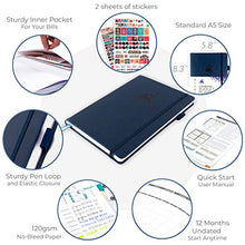 Load image into Gallery viewer, Clever Fox Budget Planner - Expense Tracker Notebook. Monthly Budgeting Journal, Finance Planner & Accounts Book to Take Control of Your Money. Undated - Start Anytime. A5 Size, Dark Blue Hardcover