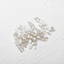 Load image into Gallery viewer, SWEETV Wedding Hair Comb Rhinestone Bridal Hair Clip-Handmade Wedding Hair Accessories for Brides and Bridesmaid,Silver
