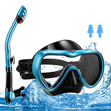 Load image into Gallery viewer, Yumcute Dry Snorkel Set, Adult Anti-Fog Anti-Leak Snorkel Mask,180° Panoramic Ultra-Clear Diving Mask, Soft and Comfortable, Adjustable, Best gifts for Adult and Youth.
