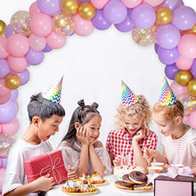 Load image into Gallery viewer, Purple Balloon Garland Kit, RATSAW 122 Pack Butterfly Balloon Arch with Pink Purple Balloons and Gold Butterfly for Birthday Party Baby Shower Wedding Festival Decorations Engagement Anniversary