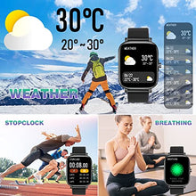 Load image into Gallery viewer, Smart Watch, 1.69" Touch Screen Smart watch for Men Women, Fitness Watch with Heart Rate Sleep Monitor IP68 Waterproof Step Counter Watch, 12 Sports Modes Fitness Activity Trackers for Android iOS