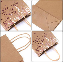 Load image into Gallery viewer, Cooraby 30 Pieces Paper Bags Hen Party Bag Birthday Kraft Bag Bronzing Rose Gold Party Favor Bags with Handle for Birthday, Tea Party, Gift, Wedding and Party Celebrations (Style A)