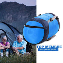 Load image into Gallery viewer, REDCAMP 35L Nylon Compression Stuff Sack for Sleeping Bag, Lightweight Compact Compression Bag for Camping Outdoor Hiking Backpacking Travelling, Blue X Large