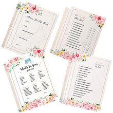 Load image into Gallery viewer, HOWAF 40 x Hen Night Party Games, Advice For The Bride Cards, How Well do You Know the Bride, 4 Games, for hen do or bridal shower with the bride to be, Pink, 5 x 7 Inches