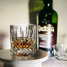 Load image into Gallery viewer, EDSG Personalised Engraved Whiskey Tumbler Glass 7oz Birthday/Christmas/Anniversary/Wedding Gift for Men Dad Best Man Hand Finished in UK