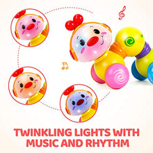 Load image into Gallery viewer, CubicFun Baby Toys 6 Months Plus Musical Press and Go Inchworm Toy with Light up Face Caterpillar Crawling Newborn Toddler Toys for 6 8 9 10 12 Month Babies Toys for 1 2 Year Old Girls Boys
