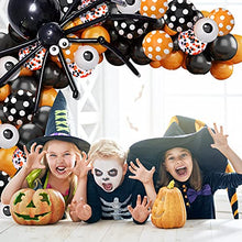 Load image into Gallery viewer, WINAROI Halloween Balloon Arch Garland Kit, Halloween Theme Balloons Decor Kit with Black Orange Confetti Balloons, Eye Ball Balloons Spider Web for Halloween Party Decor Indoor Kids Gifts Toy