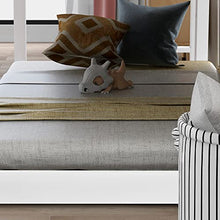 Load image into Gallery viewer, 3FT Treehouse Bunk bed, Cabin Bed Frame, Mid-Sleeper with Treehouse Canopy & Ladder (White)