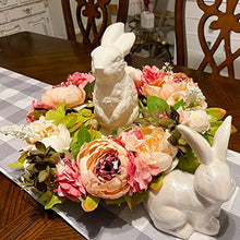 Load image into Gallery viewer, LASPERAL 15" Door Wreath, Artificial Pink Peony Flower Wreath for Front Door Spring Valentine Floral Outdoor Wreath for All Seasons, Wedding, Wall, Home Decor