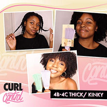 Load image into Gallery viewer, Curl Control - Natural Hair Ez Detangler Brush for Wet Hair Curly Hair Kinky Wavy Hair Coily Hair Textures 3A-4C for all Thick Curly and Afro Hair Curl Patterns (Orange)