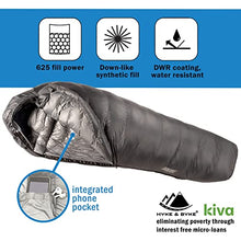 Load image into Gallery viewer, Hyke & Byke Katahdin 0C -10C -15C 625 Fill Power Hydrophobic Sleeping Bag with Advanced Synthetic - Ultra Lightweight 4 Season Men and Women Mummy Bag Designed for Backpacking