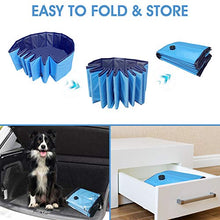 Load image into Gallery viewer, GoStock Dog Pool Plastic Dog Paddling Pool Dog Swimming Pool Portable PVC Dog Baths for Large Dogs Doggy Pool Bathing Tub Kid Pet Pool for Indoor/Outdoor (Bonus Pet Bath Brush) 32"x8" Small