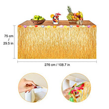 Load image into Gallery viewer, Yojoloin 128 Pcs Hawaiian Tropical Party Decoration Set,Hawaiian Table Skirt+20 Pcs Palm Leaves+30 Pcs Hawaiian Flowers+1 Pcs Flamingo Banner for Beach Summer and Hawaiian Theme Party