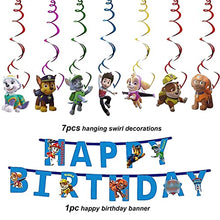 Load image into Gallery viewer, Dog Patrol Birthday Party Balloons Supplies Set ,Cartoon Dog Theme Party Decoration Supplies for Boys and Girls Children include Happy Birthday Banner,Dog Balloons,Paw Dog Patrol Foil Ballons