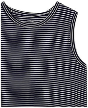 Load image into Gallery viewer, Daily Ritual Women's Jersey Relaxed-Fit Muscle-Sleeve Swing Dress, Navy/White, Stripes, L