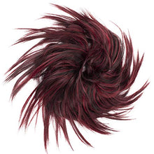 Load image into Gallery viewer, PRETTYSHOP XXL Hairpiece Scrunchy Updo Bridal Hairstyle Voluminous Wavy Messy Bun Red Dark Brown Mix G28F