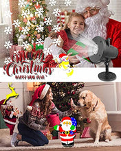 Load image into Gallery viewer, KITASST Christmas Projector Lights Outdoor, Upgrade Led Snowfall Santa Tree Projection Lamp, Waterproof Landscape Lighting for Xmas Halloween Party Garden Holidays Indoor Outside Decorations(Black)