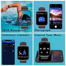 Load image into Gallery viewer, Smart Watch,HiFiT Fitness Watch 1.69" Touch Screen Fitness trackers with Heart Rate Sleep Monitor,IP68 Waterproof Smart watch 18 sport modes sport watch for iOS Android,Smart Watch for Men Women