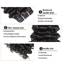 Load image into Gallery viewer, Chisu Short Deep Wave Hair Bundles Peruvian Virgin Hair Curly Human Hair Weave Bundles 6 inches Natural Black Color(3 Pcs 6 inches=about 117grams)