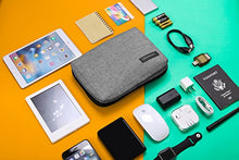 Load image into Gallery viewer, BAGSMART Electronics Accessories Organiser Bag, Portable Electronics Carrying Case Travel Small for Cables, Powerbank, Earphone, USB Sticks, SD Card (Grey)