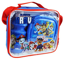 Load image into Gallery viewer, Just Character 3 Piece Lunch Bag with Sandwich Lunch Box and Water Bottle with Different Cartoon Characters (Paw Patrol)